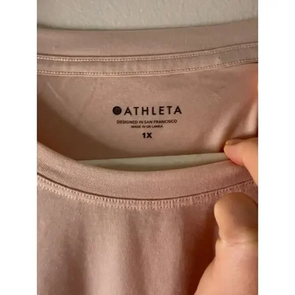 Athleta Womens Vital Tank 2.0 Size 1X Plus Pink Ballerina Gown Athleisure - Picture 4 of 7